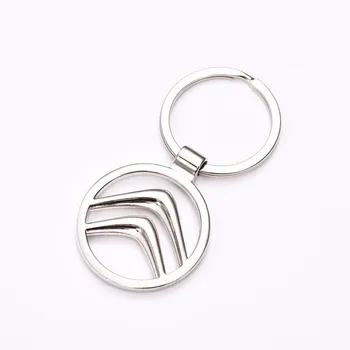 

Creative Gift for Citroen Car Logo Hollow Mark Metal Key Button Waist Hanging Key Ring Chain Keychain Auto Parts Car-styling