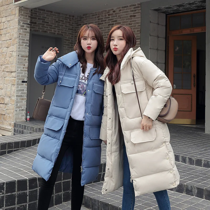 

Photo Shoot 2019 Autumn And Winter New Style down Jacket Cotton-padded Clothes Women's South Korea Dongdaemun Mid-length Cotton-