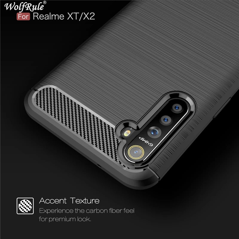 Case For Oppo Realme XT X2 Case Shockproof Bumper Carbon Fiber Cover For Oppo Realme XT Phone Case For Oppo Realme XT 730G Cover