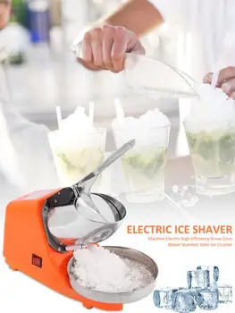 

Ice Shaver Machine Electric High Efficiency Snow Cone Maker Stainless Steel Ice Crusher