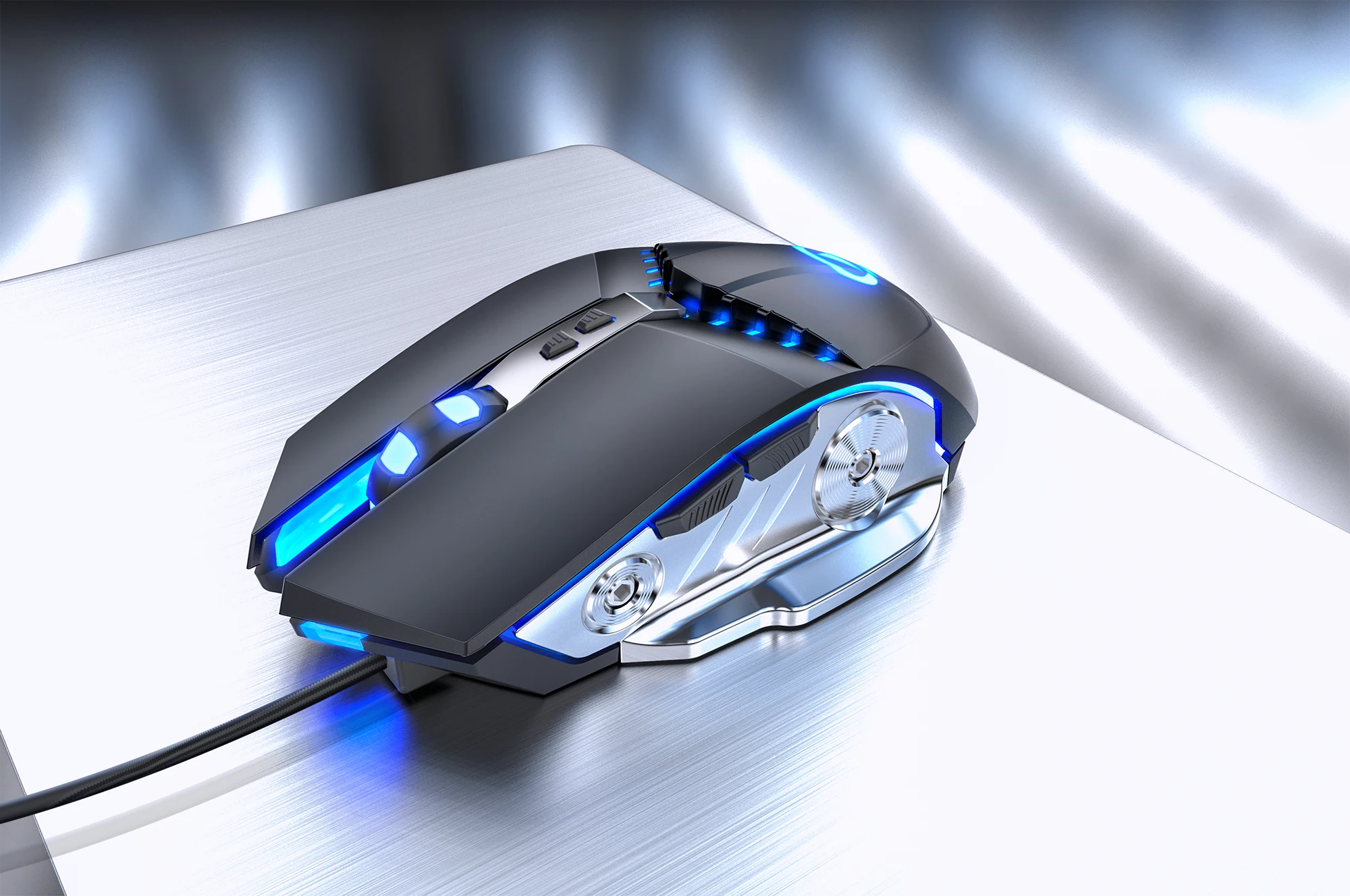 Проводная игровая мышь 3200 dpi дышащий светодиодный E-Sports Механическая Бесшумная мышь для геймеров оптическая мышь Sens для ноутбука компьютера геймера