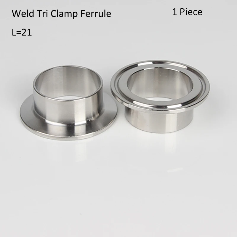 

2 1/2" 3" Stainless Steel Ferrule Adapter Tri Clamp Pipe Fitting, SS304 Welded Ferrule Adapter