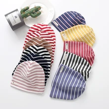 Хлопковая шапочка для младенца, вязаные шапки для девочек и мальчиков, детские шапки из хлопка на зиму и осень, Детские двухслойные толстые шляпы для малышей