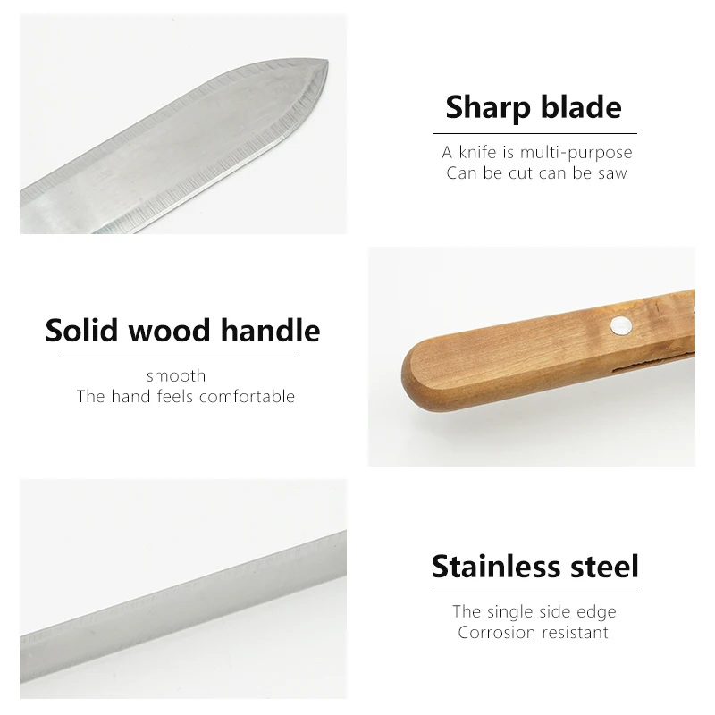 Beekeeping Tool Serrated Blade Bee Honey Knife Stainless Steel 40Cm Bee Hive Scraper Uncapping Apiculture Beekeeper Supplies