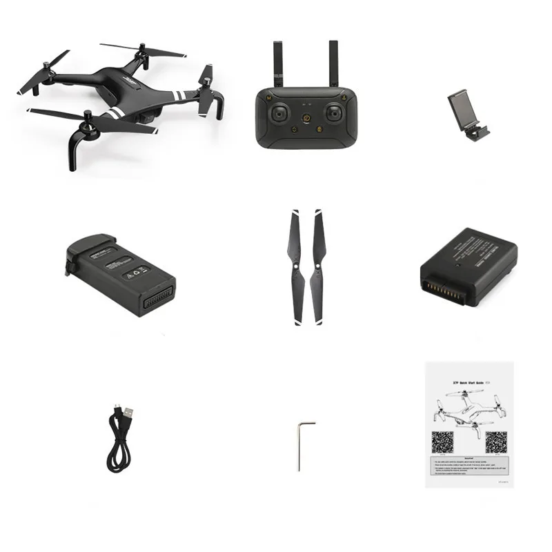 JJRC X7P SMART 5G wifi 1 км w/4 K камера двухосевой карданный бесщеточный мотор RC Дрон квадкоптер с управлением с видом от первого лица Мультикоптер Модель RTF для мальчиков - Цвет: Black 1 Battery