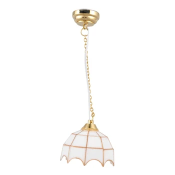 

1:12 Dollhouse Miniature Furniture Ceiling Lamp Battery Operated