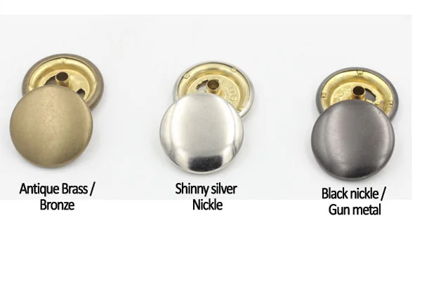 Free shipping 10mm 200sets/lot four part brass metal button spring snap button silver, bronze, black FP-005