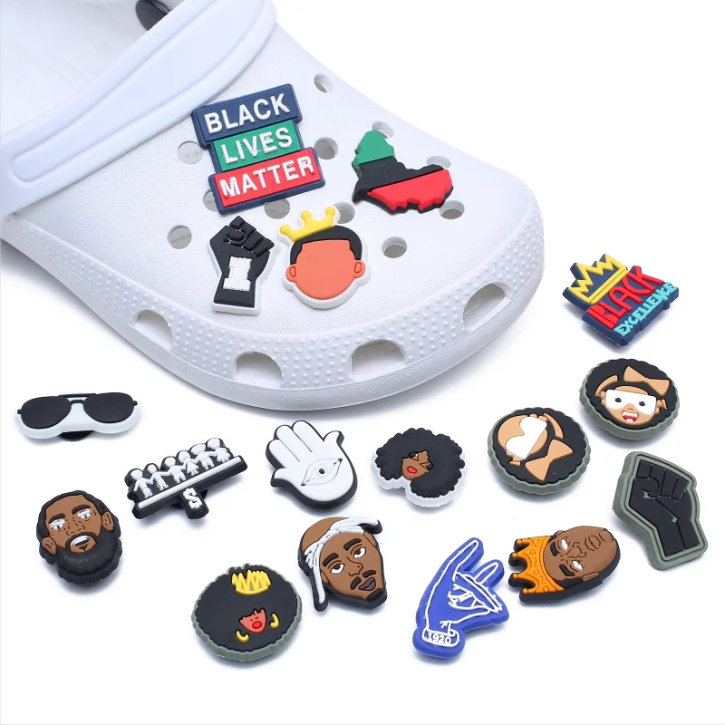 Single Sale 1PCS Shoe Charms Shoe Buckles PVC JIBZ For Croc Shoe Charm