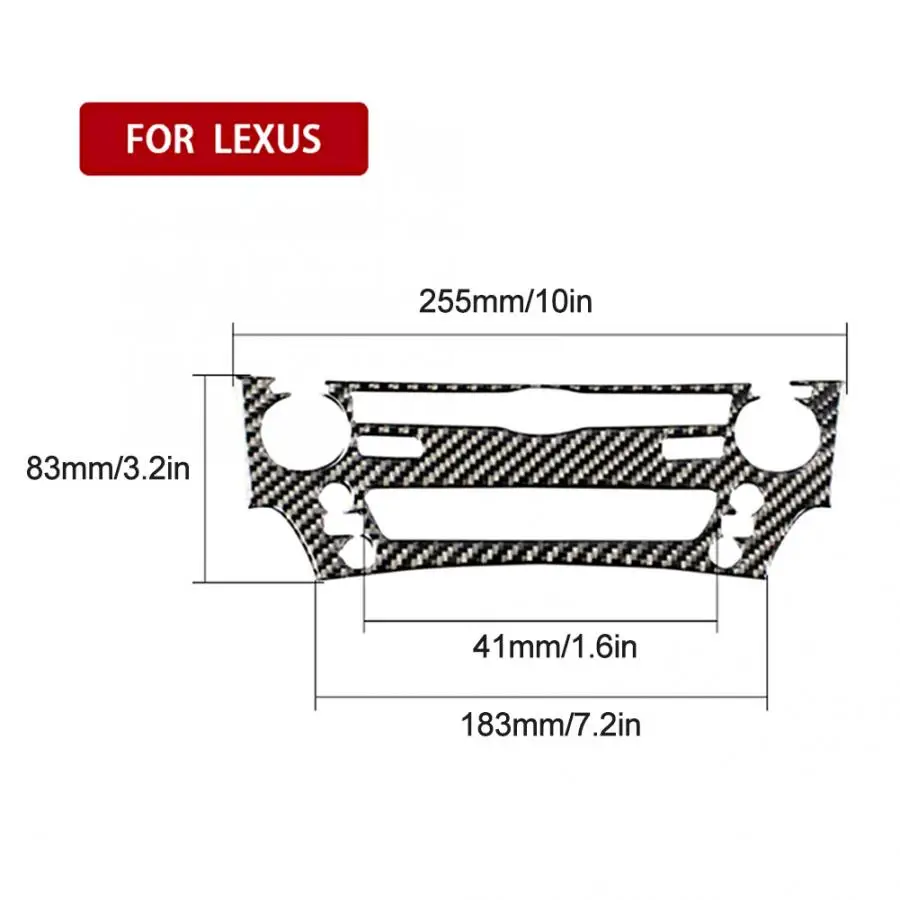 1 шт. CD Панель рамка Накладка подходит для Lexus IS250 300 350C 2006 2007 2008 2009 2010 2011 2012 автомобиля углеродного волокна интерьер