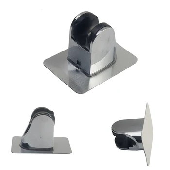 

Adjustable Self-adhesive Showerhead Holder Handheld Drill-free Wall Mount Shower Bracket Suction Up Height