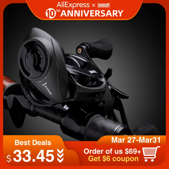 $US $33.45 Kingdom KINGPRO Fishing Reels Carbon Fiber Ultralight 205kg Magnetic brake system 6kg Max Drag 8.0: