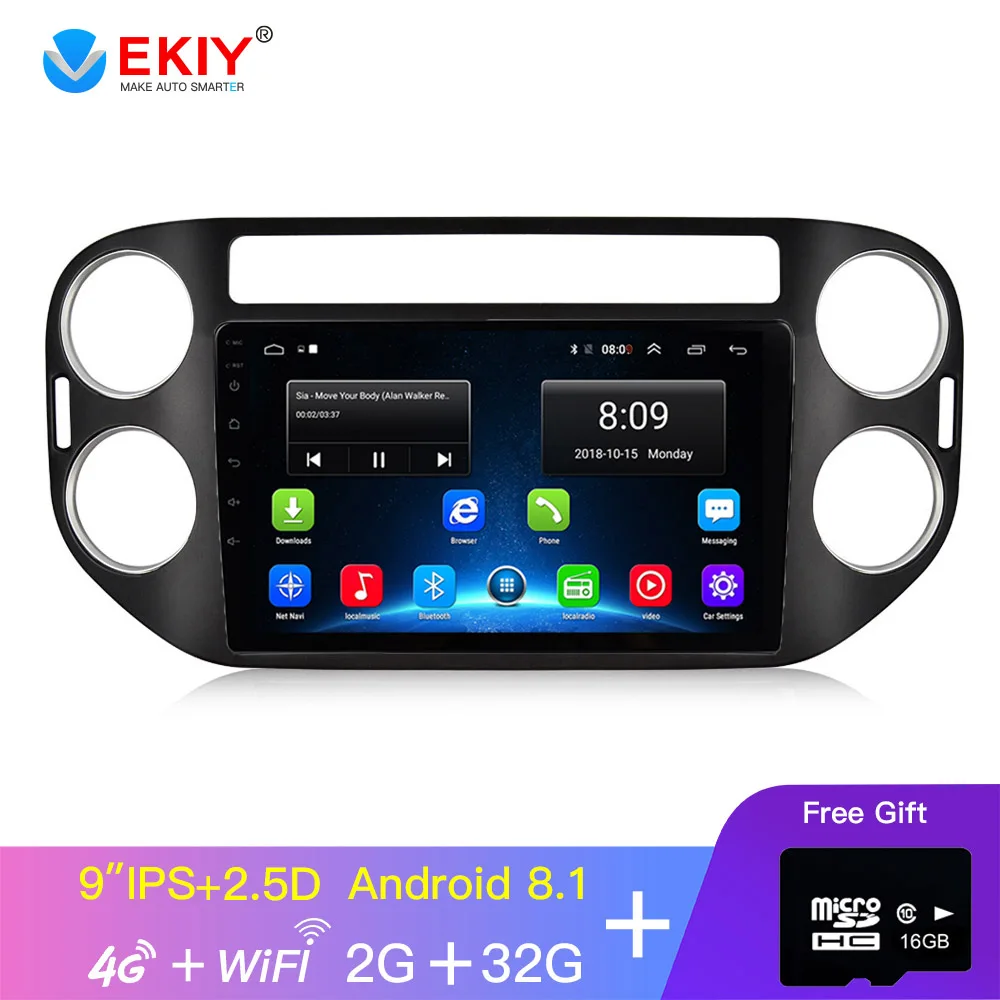 Автомобильный мультимедийный плеер EKIY 9 &quotips Android автомагнитола стерео для Volkswagen