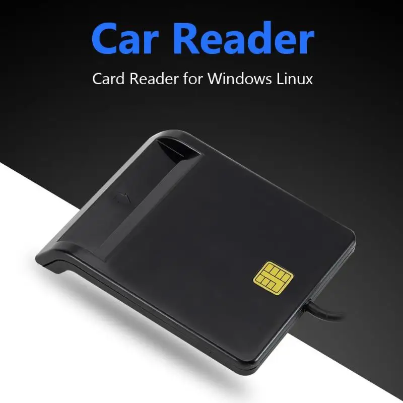 Portable USB Smart Card Reader For DNIE ATM CAC IC ID Bank Card SIM Card Reader Cloner Connector for Windows Linux Android Phone