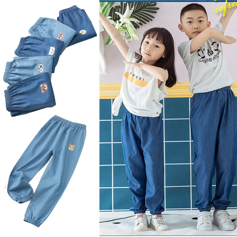 

Kids Trousers Summer Casual Denim Fashion Soft Jeans Pants Children Cotton Costume Pants Clothing For Boys Girls 3-12 Years