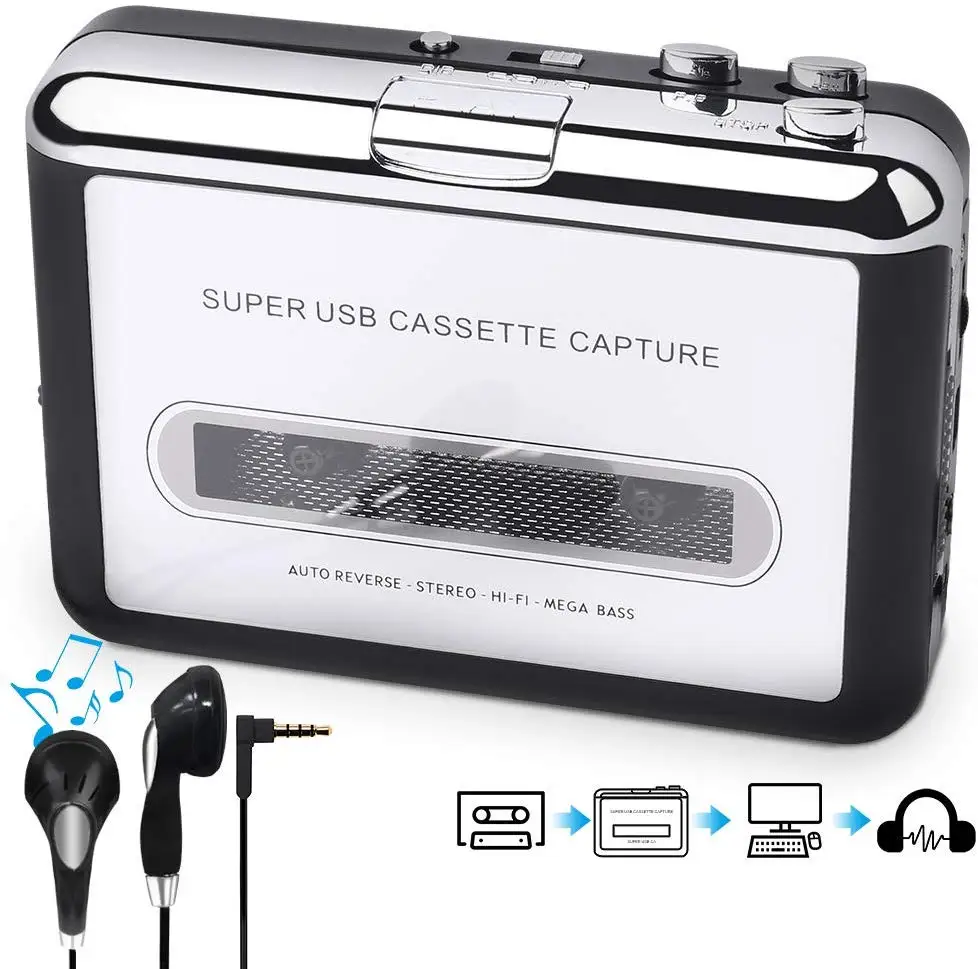 Портативный кассетный плеер Walkman кассета-плеер с лент на MP3/WAV/CD конвертер через USB