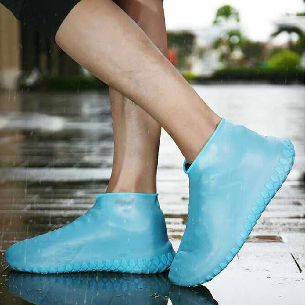 Силиконовые противоскользящие Чехлы для обуви разноцветные унисекс 25-45 ярдов на выбор Многоразовые водонепроницаемые пылезащитные непромокаемые ботинки Защитная крышка