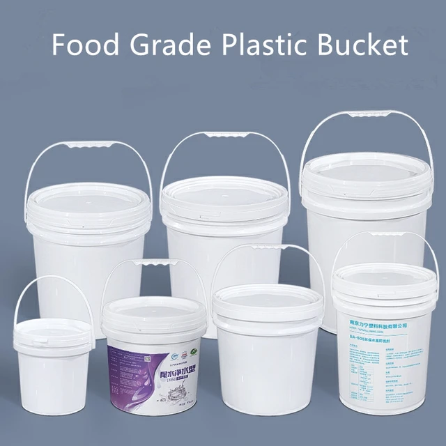 1 Liter Round Plastic Bucket With Lid Food Grade Polypropylene Storage  Container Food Liquid Refillable Bottle Airtight - Refillable Bottles -  AliExpress