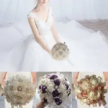 Свадебный букет цветов Хрустальный жемчуг Роза Свадебные аксессуары Свадебные букеты розы свадебный букет s для подружек невесты