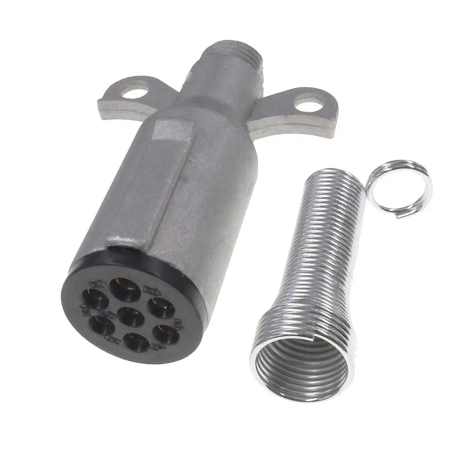 7 Pin Semi Trailer Connector BASE & PLUG Standard Small Round METAL