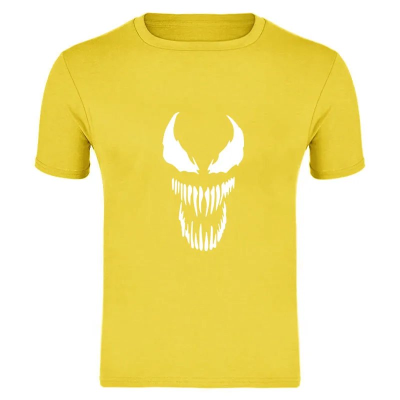 Venom, Мужская забавная футболка, Мужская футболка, новинка, короткий рукав, хлопок, новинка, топ, футболка, Camisetas Hombre, Азиатский Размер, S-XXXL - Цвет: Цвет: желтый
