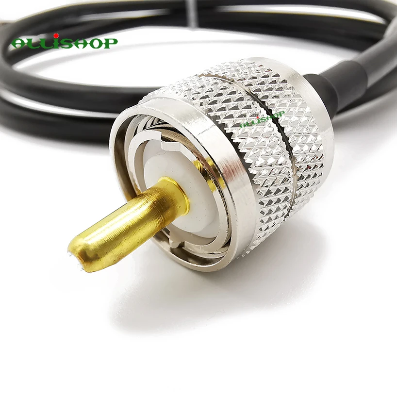 Pl259 к pl259 мужской RG58 коаксиальный кабель косичка перемычка UHF PL-259 разъем антенный кабель для CB, Любительский радиоприемник