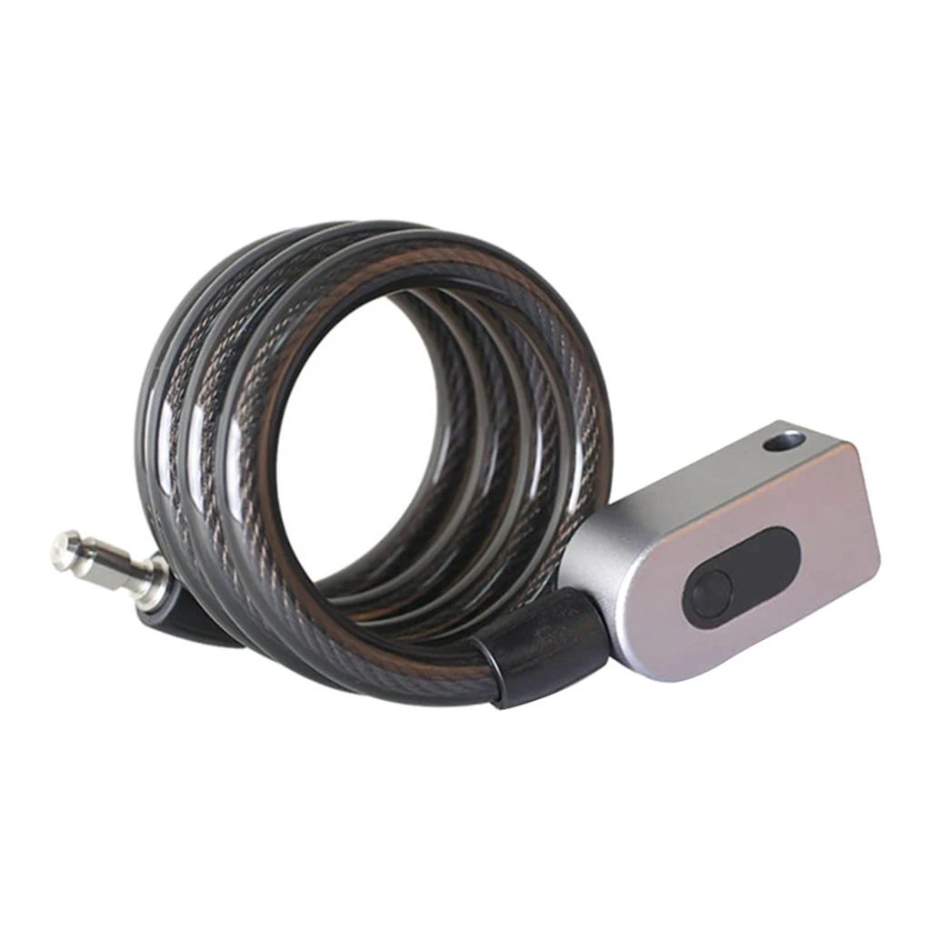 

Coiling Bike Cable Lock Fingerprint, Anti-Theft Keyless Motorcycle Lock for Outdoors Riding