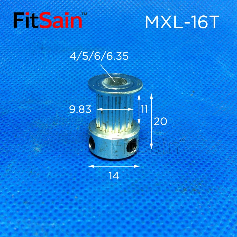 FitSain-MXL 16T+160T 1:10 Width 10mm Synchronous Wheel Stepper Motor Pulley Gear Reduction timing belt pulley,timing pulley