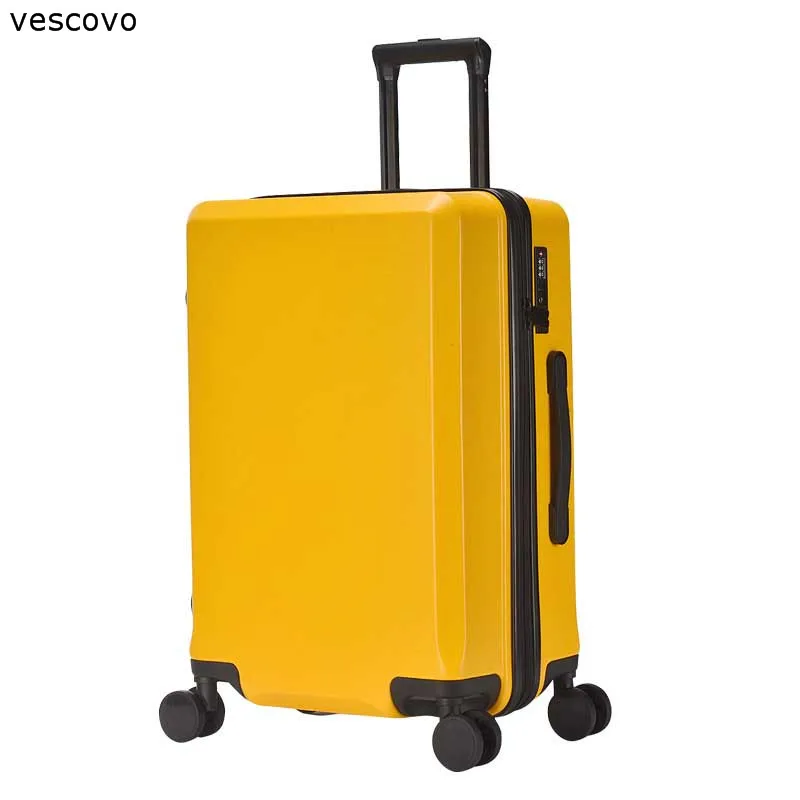 vescovo 20"24"26"inch Fashion Rolling Luggage Spinner High Quality Men Travel Suitcase On Wheels Women Trolley Bag