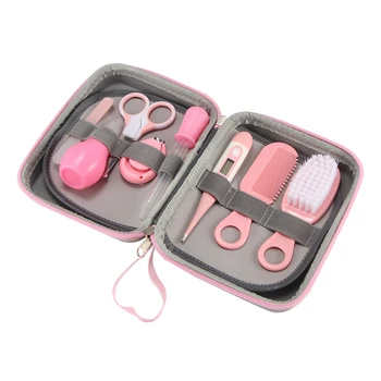 

Baby Health Care Kit Newborn Nail Kit Grooming Brush Thermometer Clipper Scissor Multifunction Kids Toiletries Kit Baby Care set