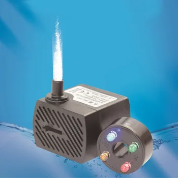 

Submersible Pump Quiet Water Pump Fountain Pump with Power Cord 4 LED Light Built-in Filter for Pond FishTank Aquarium Statuary