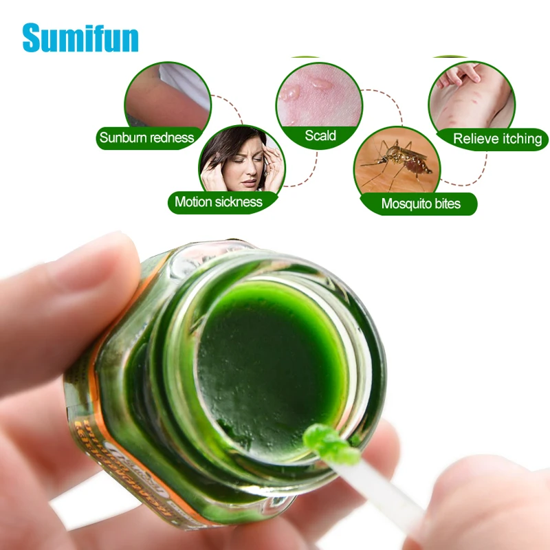 Sumifun Original Pain Relief Green Blam Herbal Cool Cream Ointment For Cold Headache Dizziness Muscle Rub Aches Oil | Красота и