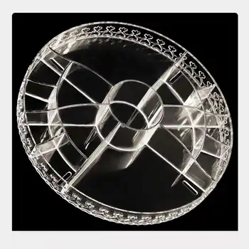 

Hot Transparent Acrylic 360 Degree Rotation Cosmetics Storage Box Fashion Spin Multi-function Detachable Makeup Beauty Organizer