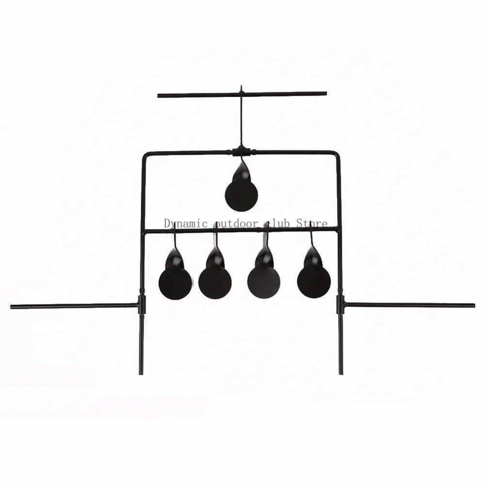 New Totrait Target for Airgun Lead Pellet Gun Air Rifle Airsoft Paintball 5 Targets Automatic Reset Rotating Shooting Target
