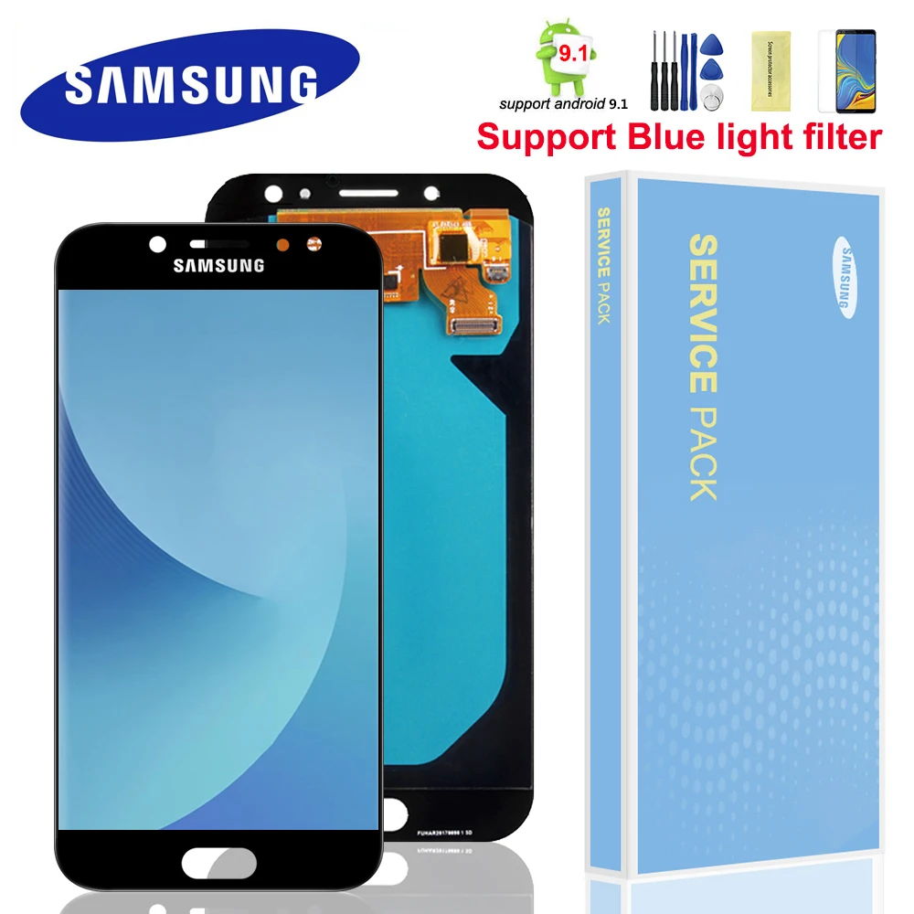 ЖК дисплей Super AMOLED для Samsung Galaxy J7 Pro 2017 J730 J730F сенсорный экран дигитайзер в сборе