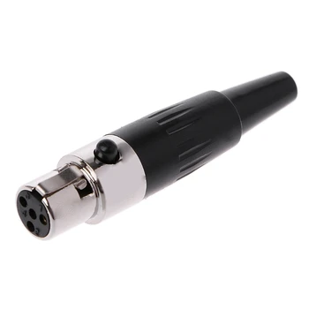 

High Quality Mini 3PIN/4PIN Female plug Mini XLR Microphone connector L4MB