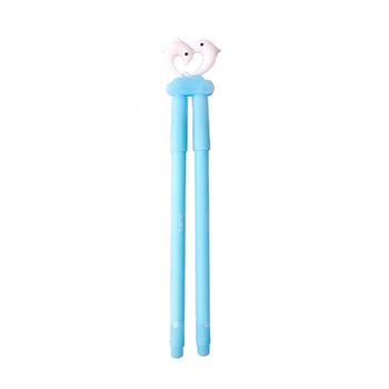 

2PCS Creative Cartoon Couple To Gel Pen Lazy Punishment Pen Student With Conjoined Copy Gel Pen Office&School Supplies