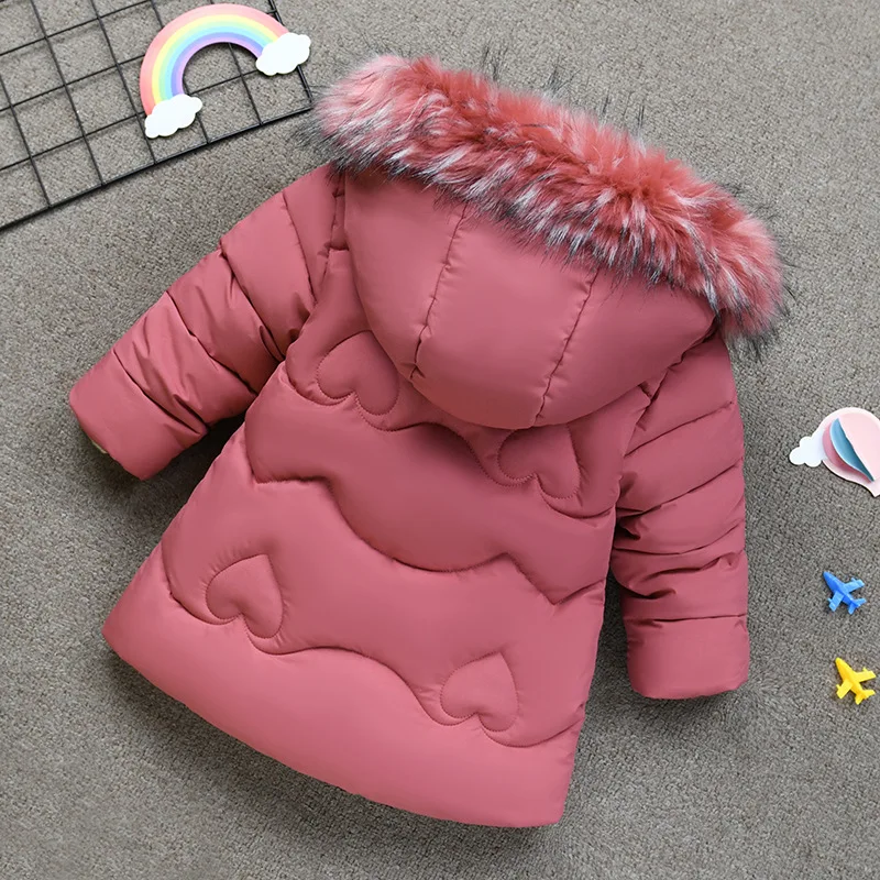 Toddler Winter Coat New Children Clothing Kids Parka Printed Thick Girls Winter Jackets Girls Outerwear Winterjas Meisjes
