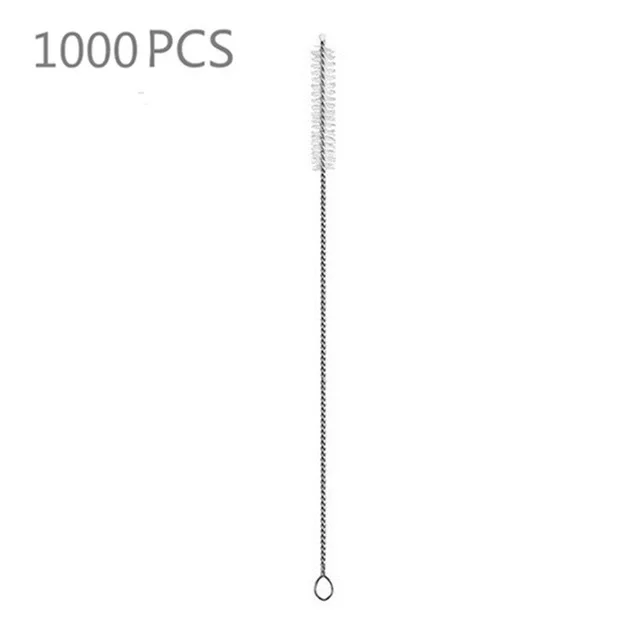 1000 pcs Straw brush Эко дружественные соломинки 1000 шт./компл. металлическая соломинка многоразовые оптовые нержавеющей стали трубочки для напитков 215 мм* 6 мм Прямые изогнутые соломинки - Цвет: 1000 pcs Straw brush