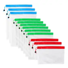 12 шт. сетчатые сумки для пищевых продуктов, для дома, многоразовые мешки для хранения фруктов, сумки из сетчатой ткани, сумки на шнурке для покупок, путешествий