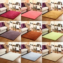 Одноцветный короткий плюшевый Пушистый Ковер, моющийся коврик для гостиной, спальни, домашний декор, полиэстеровый прямоугольный ковер DW261