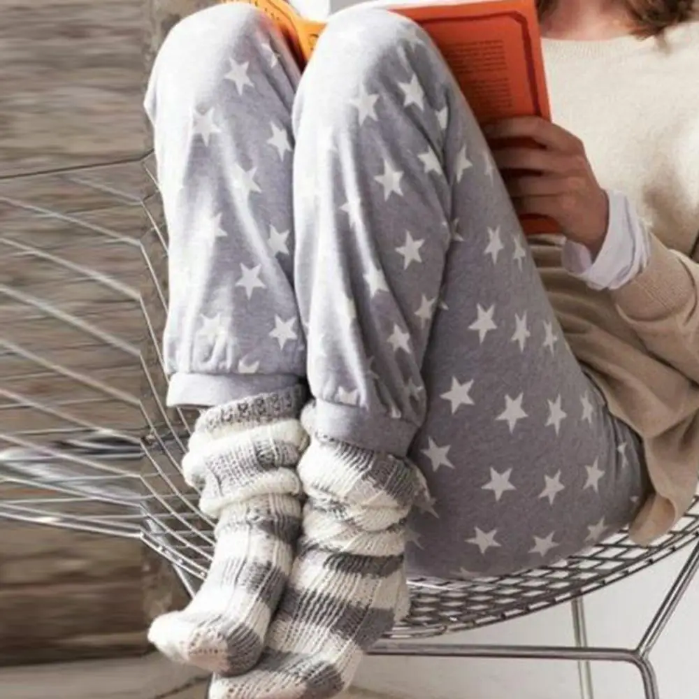 

Fashion Women Tracksuit Loose Pants Elastic Waist Star Printing Trousers Casual Women Joggers Harem Pants Fashion Sweatpants