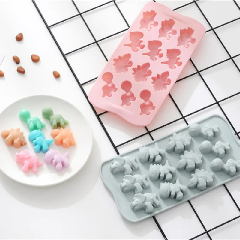 

1PC Dinosaur Cake Decorating Chocolate Mold Candy Food Grade Silicone Pastry Mould DIY Baking Mold Cake tool New