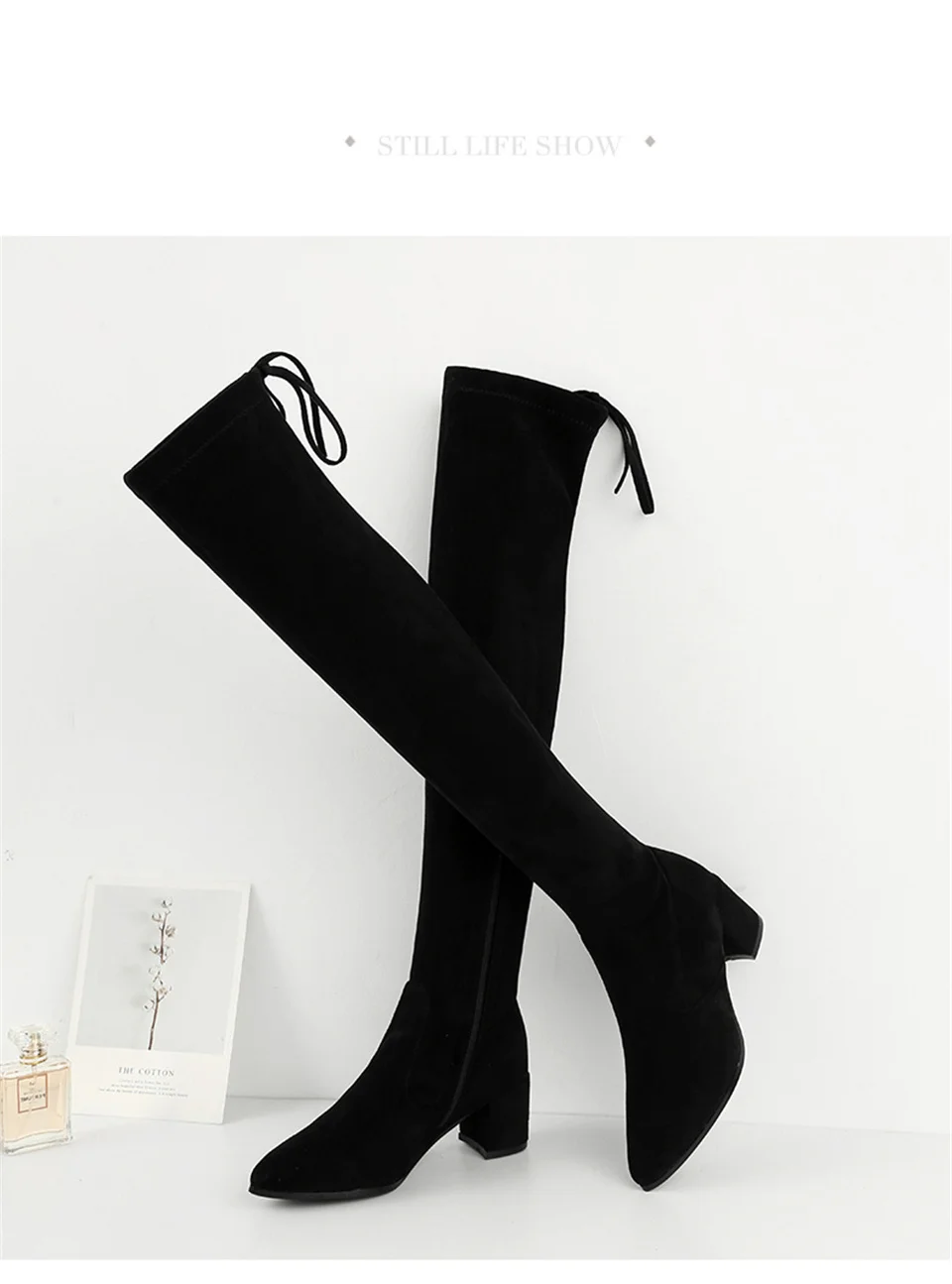 Malemonkey/Size35-40 зимние сапоги до колена; женские сапоги до бедра на плоской платформе с острым носком