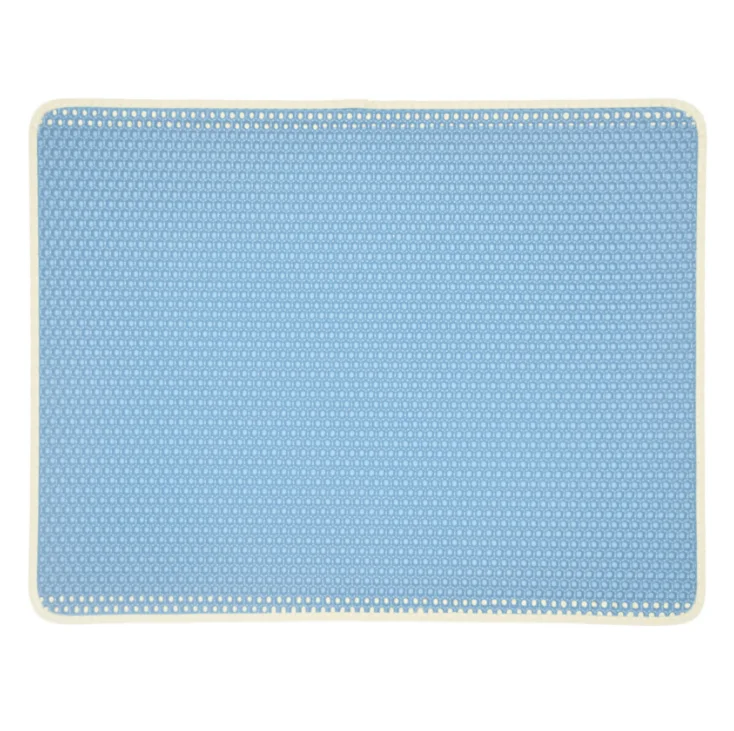 Light Blue Pet наполнитель для кошачьего туалета коврик двойной Слои EVA наполнитель для кошачьего туалета в охотничьем стиле очистить коврик Водонепроницаемый специальной нескользящей подошве ПЭТ подстилка коврик для кошки Слои - Цвет: Light Blue