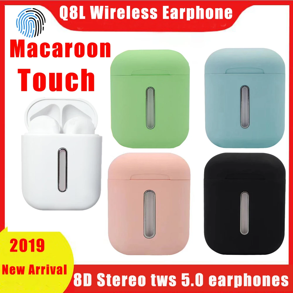 Macaroom Q8L Bluetooth 5,0 TWS наушники с сенсорным управлением всплывающие 8D стерео беспроводные наушники с красочным дыхательным светом