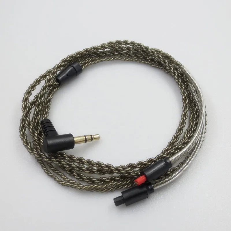 Замена аудиокабеля для Audio-Technica ATH-im50 im70 03 im04 наушники серебряный шнур с покрытием проволоку 23 AugT2 - Цвет: coffee