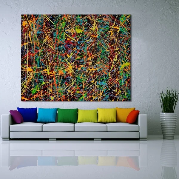 Hot Selling Home Decor Print oil painting on canvas Wall Art Nail Decorations Canvas The Conversation Jackson Pollock | Дом и сад