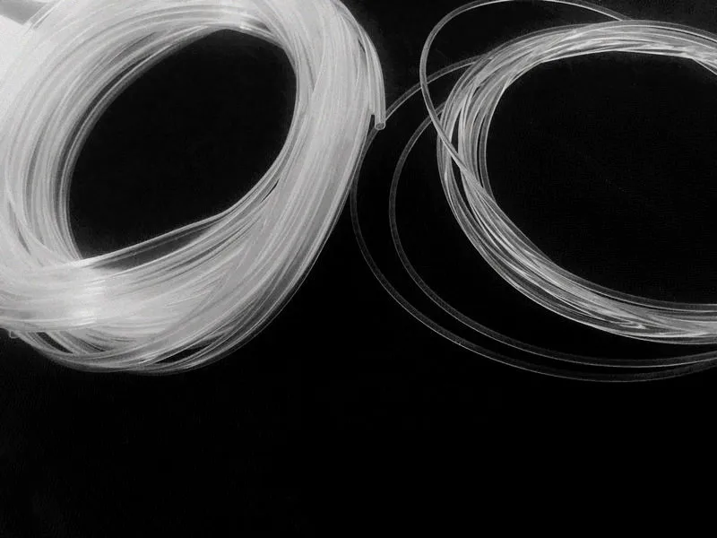 Bendable Solid Core Clear 2.5mm(Dia.) T-shape Side Glow Fiber Optic Cable with Skirt fin for Car Decorative atmosphere lighting