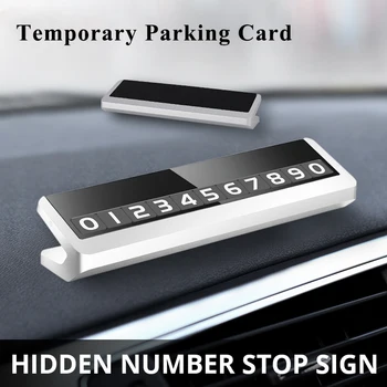 

Car Temporary Parking Card Phone Number Card Plate Stop Sign Hidden Telephone Number Card Car Sticker Auto Universal Car Styling