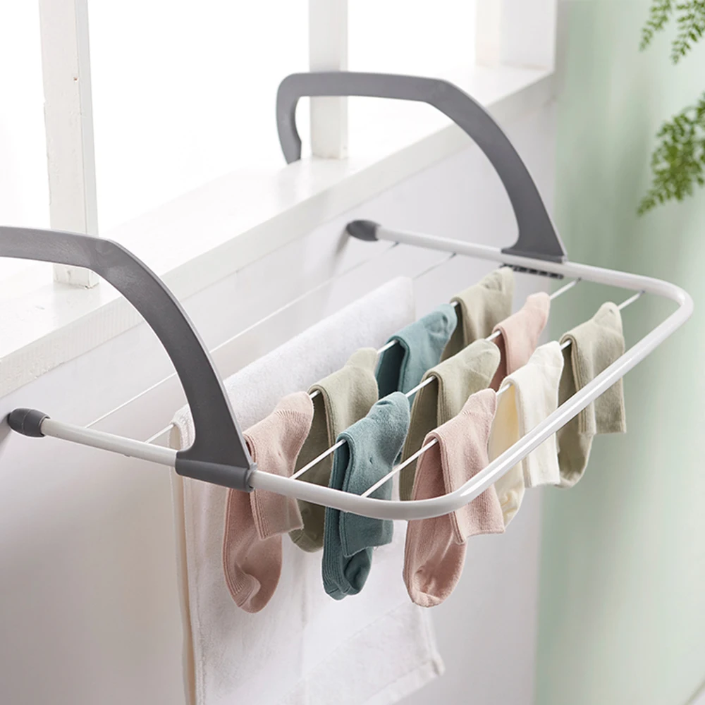 

Portable Foldable Radiator Hanger Hanging Rack Clothes Dryer Airer Towel Holder Space Saving Clothing Hanger Drying Rack